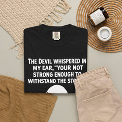 Funny Grammar Police - 'The Devil Whispered...' Skull Resilience Graphic Tee