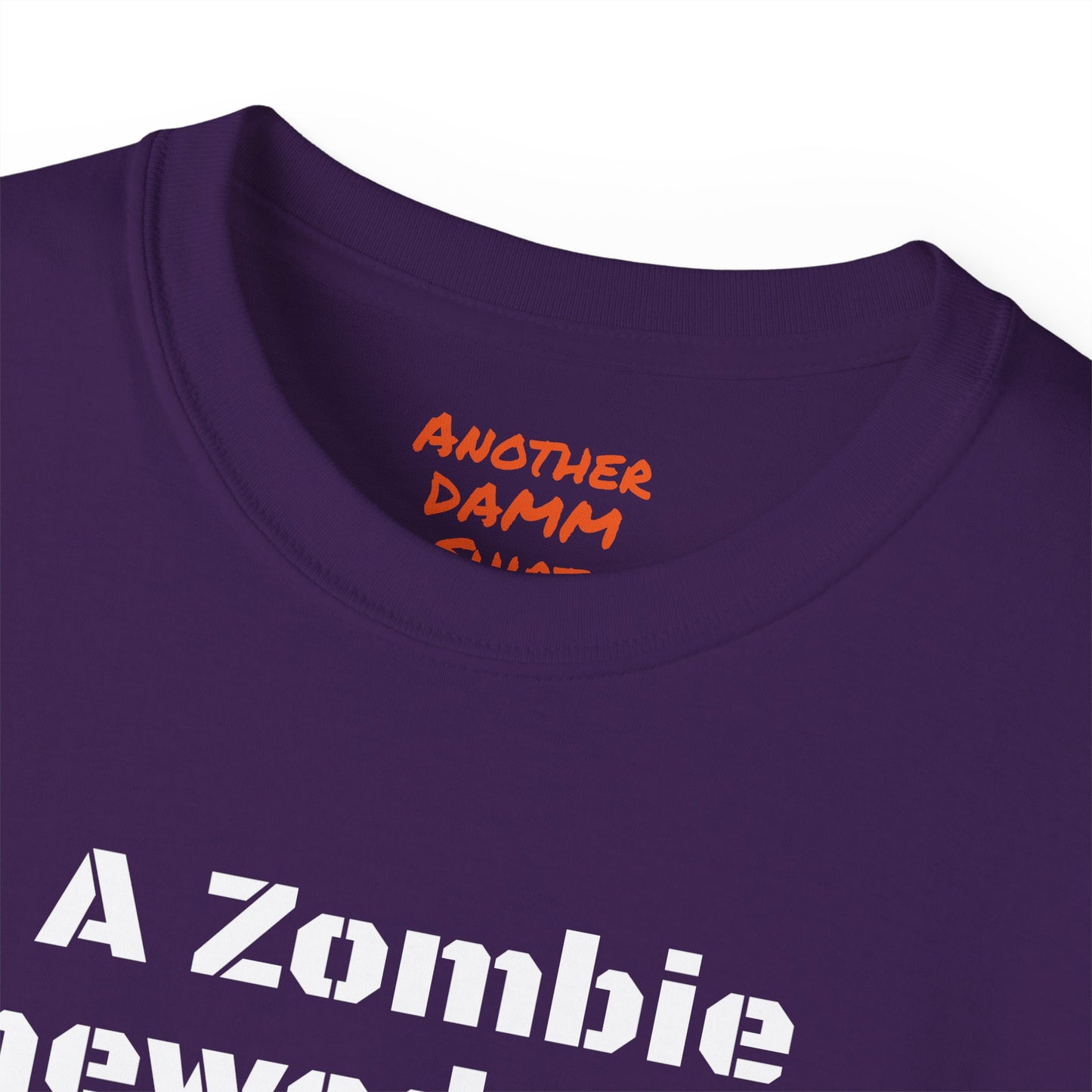 A Zombie Chewed It Off - Unisex Ultra Cotton Tee | Amputee, Leg Amputee, Limb Awareness. Amputee Zombie Fan, Amputee Sunset, Amputee Fun