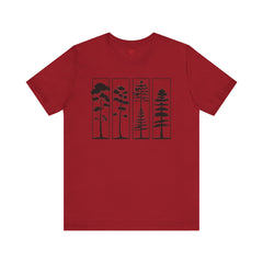 Nature-Inspired Unisex Jersey Tee, Tree Graphic T-Shirt, Eco-Friendly Fashion, Gift for Nature Lovers, Casual Wear, Outdoor Adventure