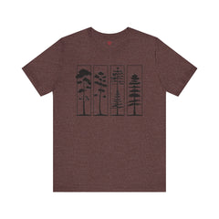 Nature-Inspired Unisex Jersey Tee, Tree Graphic T-Shirt, Eco-Friendly Fashion, Gift for Nature Lovers, Casual Wear, Outdoor Adventure