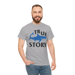 Amputee Humor Shark Attack  - Unisex Heavy Cotton Tee
