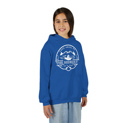 Youth Hoodie — 'The Hideout' Lake Ariel PA Cabin Adventure Hoodie