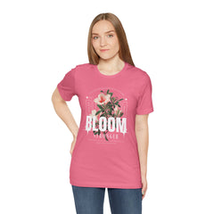 Bloom Stronger Unisex Jersey Tee - Positive Vibes Floral Design