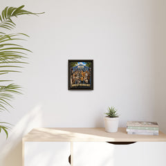 Who Let the Dogs Out? Framed Matte Canvas Wall Art - Animal Hospital Dog Poster