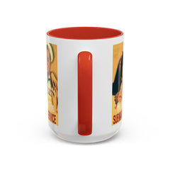 Mug - Vintage He Joined The Submarine Service Unique Tri Panel Image Accent Coffee Mug (11, 15oz)