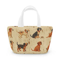 Black And Tan Standing Dogs - Lunch Bag