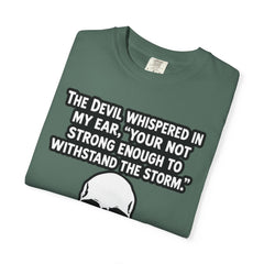 Funny Grammar Police - 'The Devil Whispered...' Skull Resilience Graphic Tee