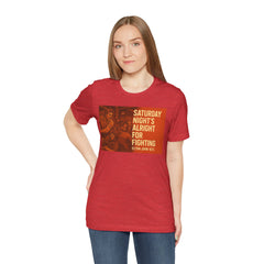 Music Inspired Unisex Tee - Saturday Nights All Right For Fighting Graphic