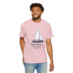 Hempstead Bay Sailing Club Graphic T-Shirt — "Real Sailors Fly Scots" Nautical Tee
