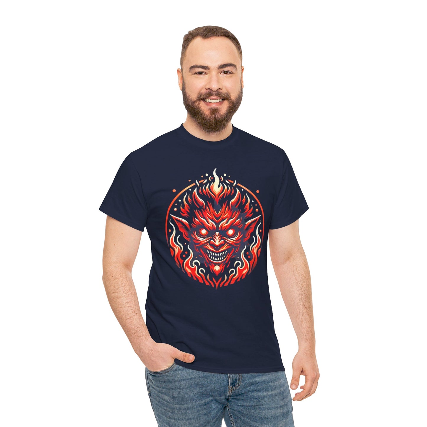 Fiery Fire Imp - Graphic Unisex Heavy Cotton Tee