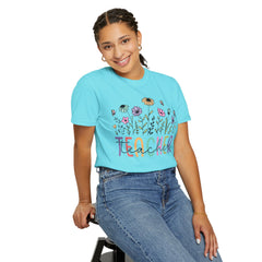 Floral Teacher Appreciation T-Shirt - Comfort Colors Soft