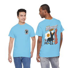 Breakfast Club Dog T‑Shirt — Retro Bacon & Eggs Graphic Tee