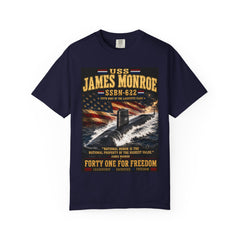 USS James Monroe SSBN-622 Submarine T-Shirt — Forty One For Freedom Patriotic Crew Tee