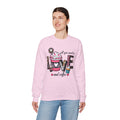Woman's All You Need Is Love And Coffee Valentine -  Unisex Heavy Blend™ Crewneck Sweatshirt