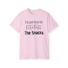 I'm Just Here For the Snacks Mahjong Tiles Unisex Ultra Cotton Tee / See our matching Coffee Mugs