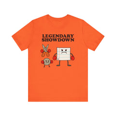 Legendary Showdown Rock Paper Scissors Funny Graphic Tee
