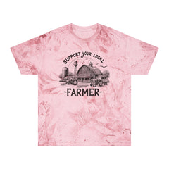 Support Your Local Farmer Graphic Unisex Color Blast T-Shirt