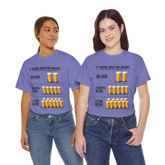 T-Shirt -  "A" School Math for Sailors Funny Beer Graphic Tee