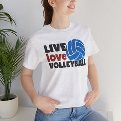 Live Love Volleyball T Shirt,gift for her,gift for him,volleyball gift,sports tee,team shirt,player gift,coach gift,Love Volleyball,Spike it