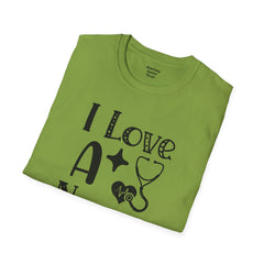 I Love A Nurse - Unisex Softstyle T-Shirt | Nurse Awareness,Gift For Him,Scrubs Lover,Hospital Staff,Gift For Her,RN, Registered Nurse