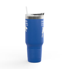 Funny Dinosaur Punctuation Saves Lives Insulated Travel Mug