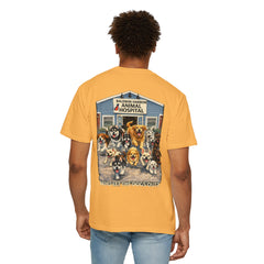 Front Logo Back Graphic Baldwin Harbor Animal Hospital "Who Let the Dogs Out?" Graphic Tee