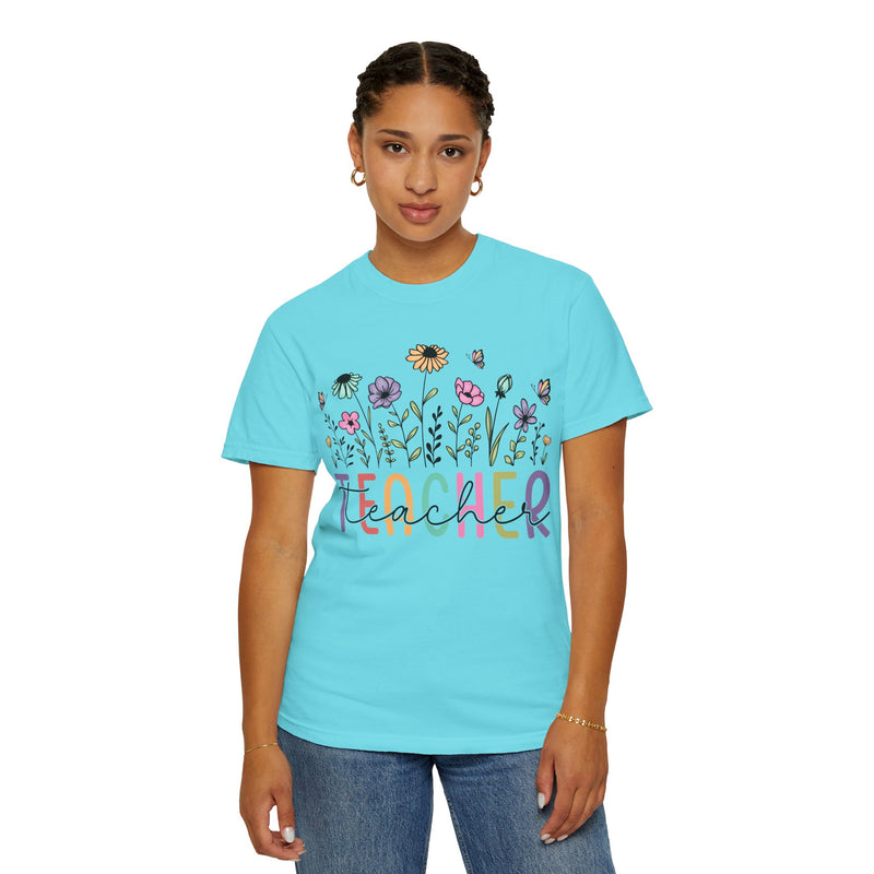 Floral Teacher Appreciation T-Shirt - Comfort Colors Soft
