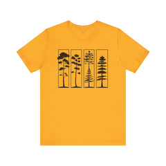 Nature-Inspired Unisex Jersey Tee, Tree Graphic T-Shirt, Eco-Friendly Fashion, Gift for Nature Lovers, Casual Wear, Outdoor Adventure