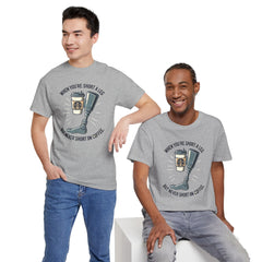 Amputee Coffee Humor - Unisex Heavy Cotton Tee