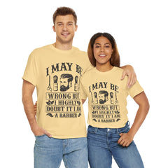 Humorous Barber Tee, Funny Barber Gifts, Unisex Cotton Shirt, Barber Appreciation, Father's Day Gift Tee, Hair Stylist T-Shirt