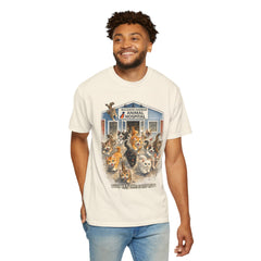 Front Graphic "Who Let the Cats Out?" Baldwin Harbor Animal Hospital Cute Vet Clinic T Shirt