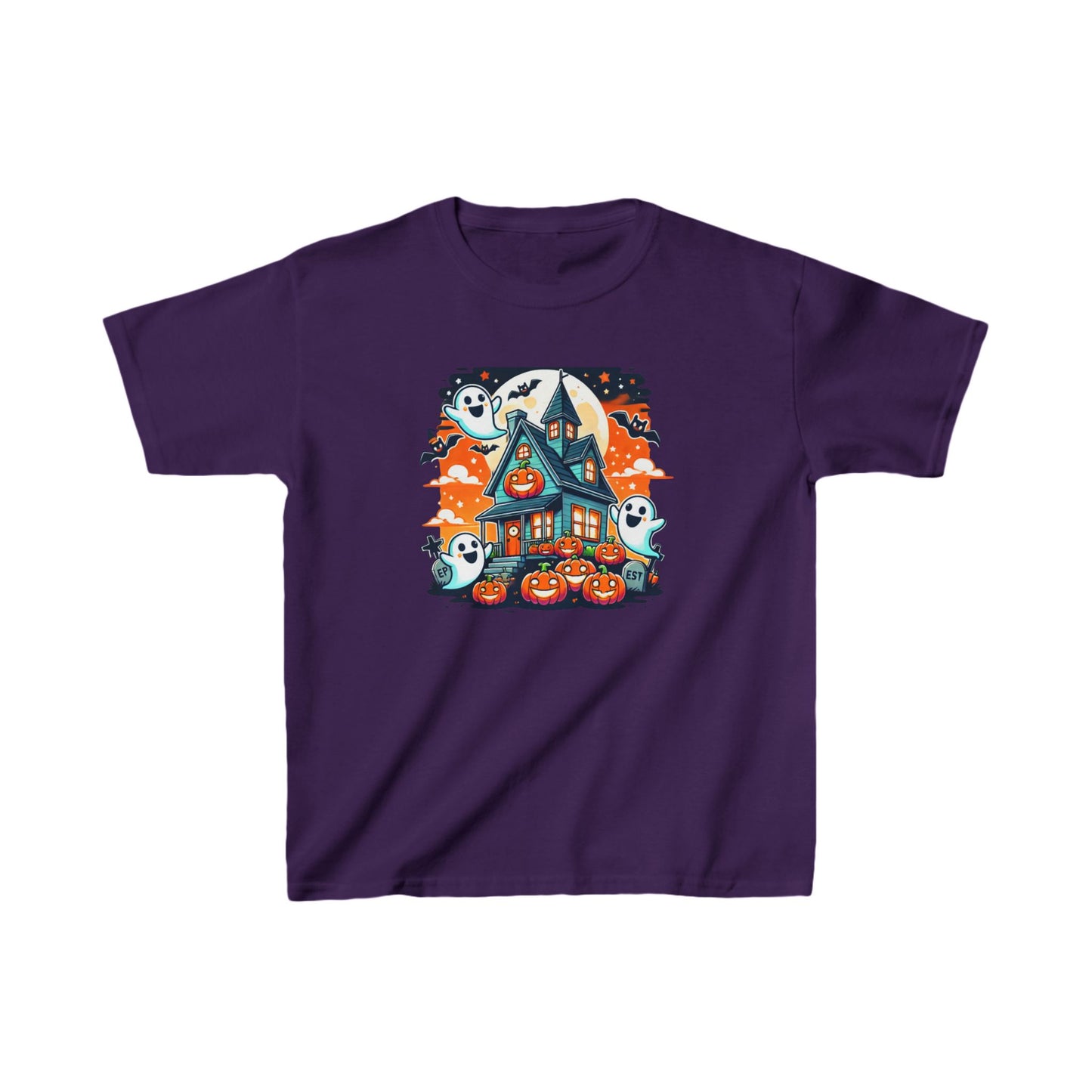 Ghost Friendly Haunted House  - Kids Heavy Cotton™ Tee