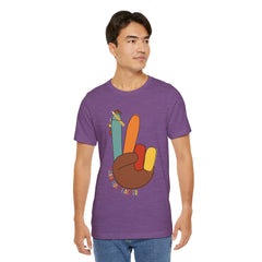 Thankful Teacher T‑Shirt – Hand Turkey Teacher Appreciation Tee
