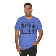 Nature-Inspired Unisex Jersey Tee, Tree Graphic T-Shirt, Eco-Friendly Fashion, Gift for Nature Lovers, Casual Wear, Outdoor Adventure