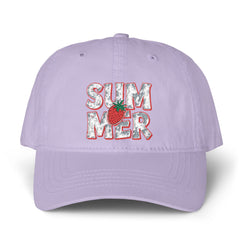 Women's SUMMER STRAWBERRY Pigment-Dyed Cap with Fashion Undervisor (Embroidery)