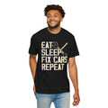 Eat Sleep Fix Cars Repeat, Comfort Colors Unisex Relaxed Fit T Shirt