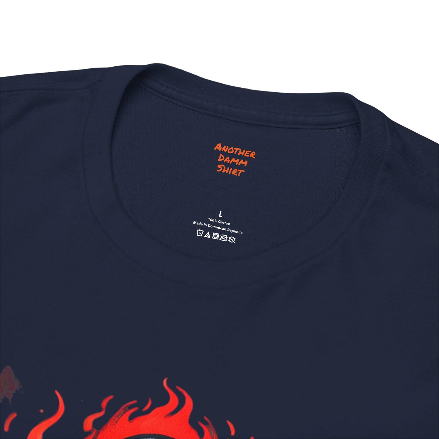 Fiery Fire Ghost - Graphic Unisex Heavy Cotton Tee