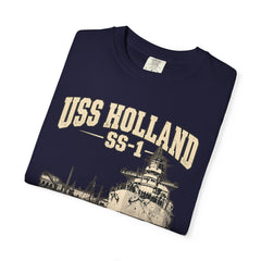USS Holland SS-1 Submarine Vintage Graphic T-Shirt — Navy History Tee