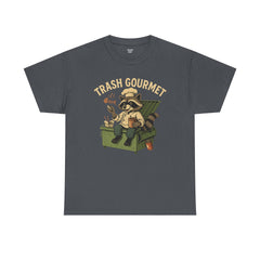Trash Gourmet Unisex Heavy Cotton Tee, Funny Graphic T-Shirt, Quirky Casual Wear, Unique Gift for Food Lovers, Eco-Friendly Apparel