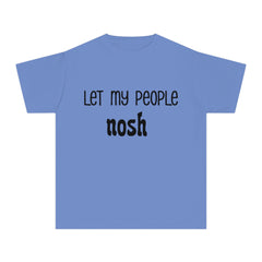 Youth Midweight Tee - 'Let My People Nosh' Foodie T-Shirt for Kids