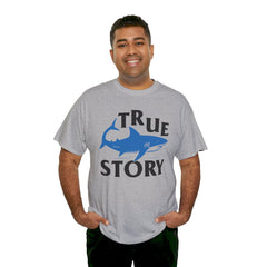 Amputee Humor Shark Attack  - Unisex Heavy Cotton Tee