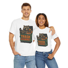 Trash Gourmet Unisex Heavy Cotton Tee, Funny Graphic T-Shirt, Quirky Casual Wear, Unique Gift for Food Lovers, Eco-Friendly Apparel
