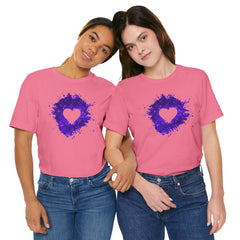 Galaxy Heart Tee — Purple or Green Splatter Heart T-Shirt