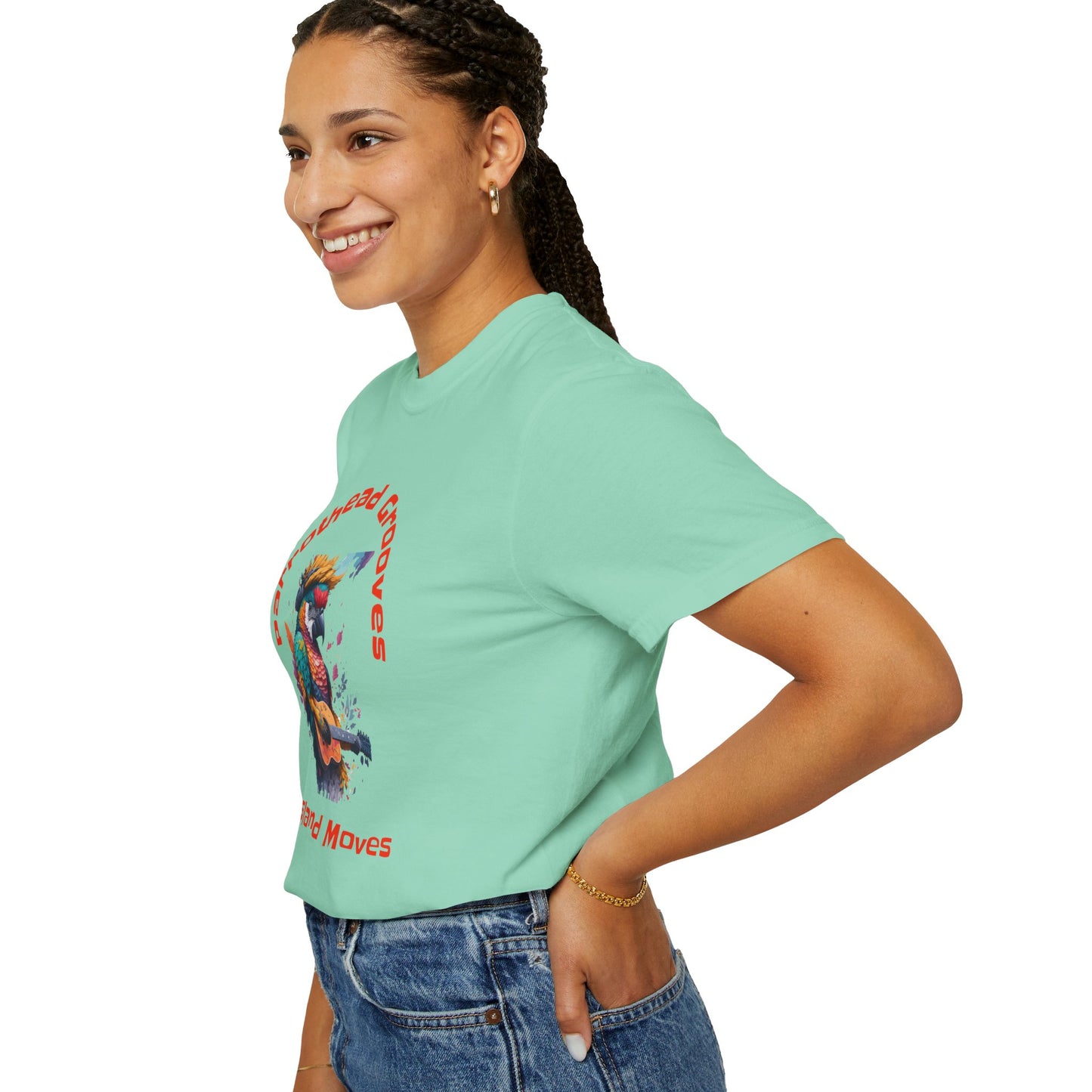 Parrothead Grooves, Island Moves - Unisex Garment-Dyed T-shirt