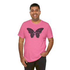 Butterfly Cancer Awareness and Survivor - Unisex Jersey Short Sleeve Tee