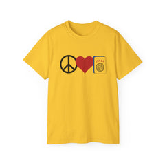 Peace Love Mahjong Unisex Ultra Cotton Tee / See our matching Coffee Mugs and Weekender Tote Bag
