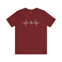 Billards Heart Beat Eight Ball Graphic - Unisex Jersey Short Sleeve Tee