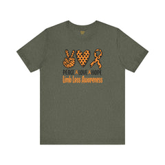 Limb Loss Awareness - Unisex Short Sleeve Tee,Amputee Awareness,Leg Amputee,Arm Amputee,Gift For Him,Gift For Her,Unique Amputee Gift