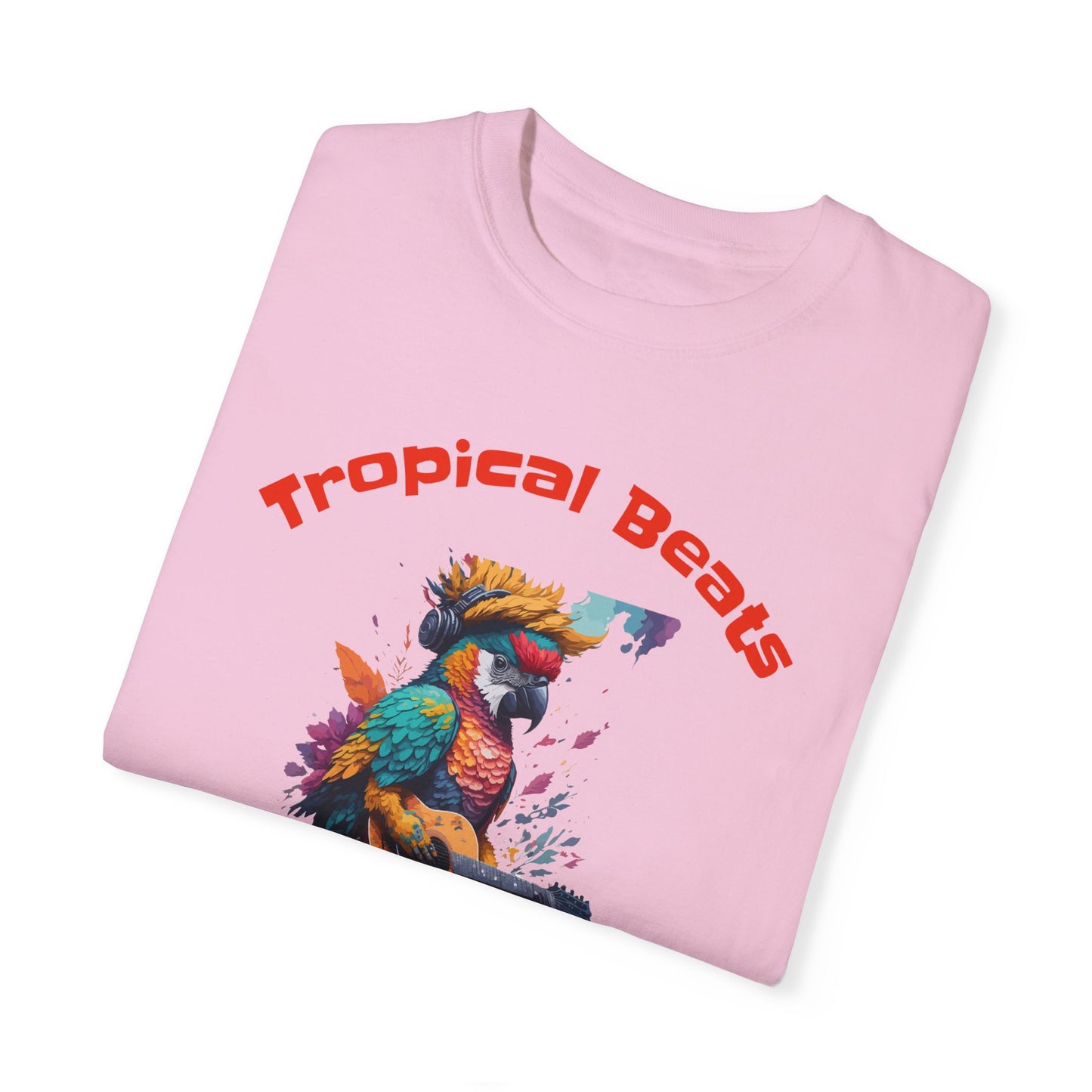 Tropical Beats, Feathery Feats - Unisex Garment-Dyed T-shirt