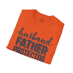 Husband Father Protector Hero Unisex Softstyle T-Shirt